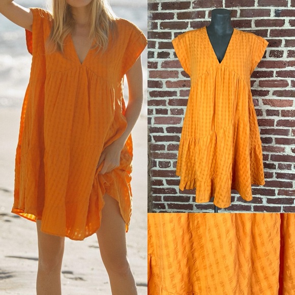 Anthropologie Dresses & Skirts - Anthropologie Maeve Dress Juliet Tiered Tunic Dress in Curry Colorway Size XS